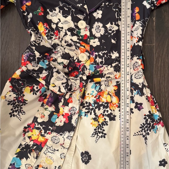 Desigual Floral Trench Coat - Black and Cream - Picture 7 of 16